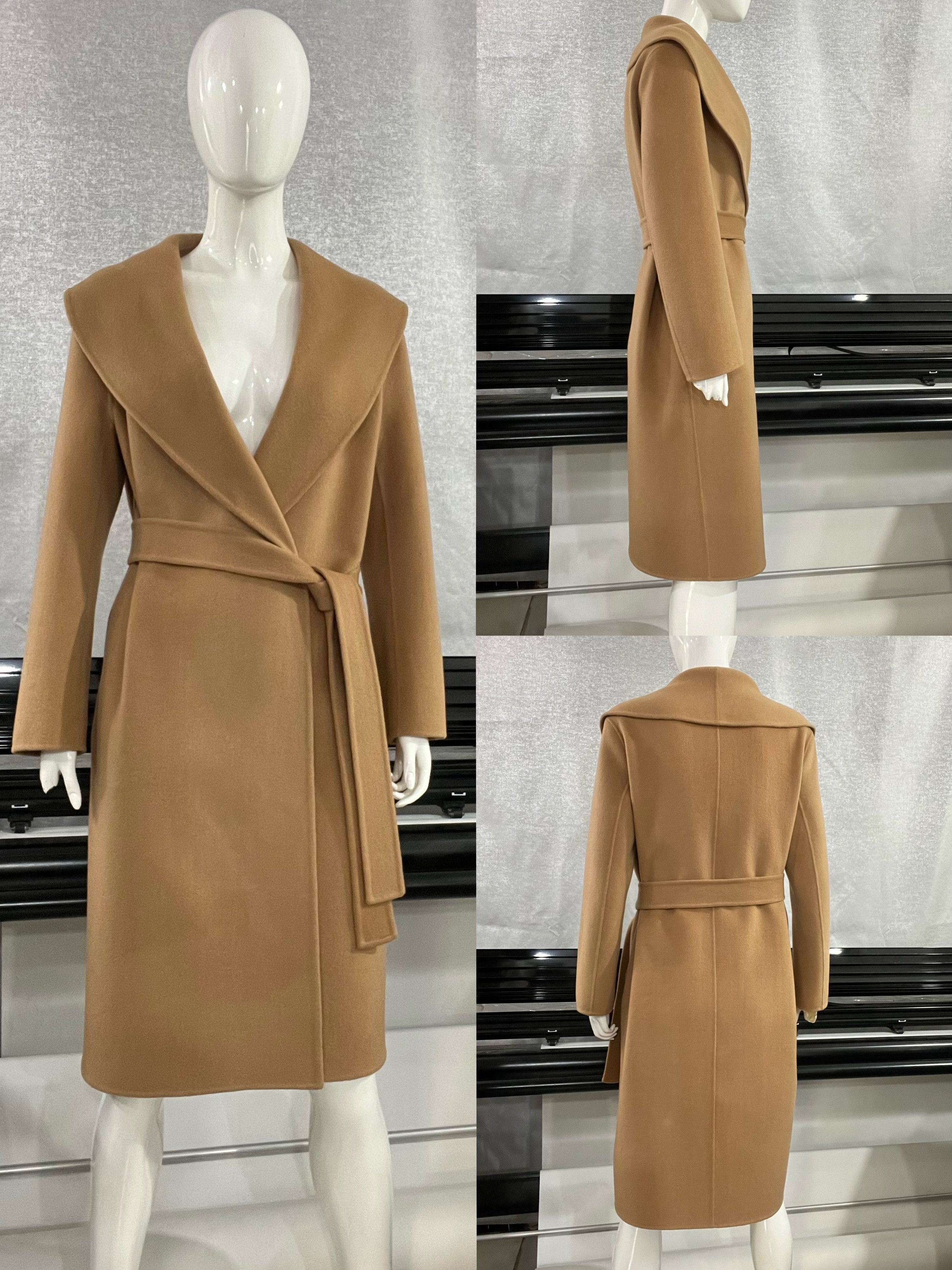 Organic Cashmere Wrap Coat Short Overcoat Wool Cashmere Organic Cashmere Wrap Coat Short Overcoat Wool Cashmere